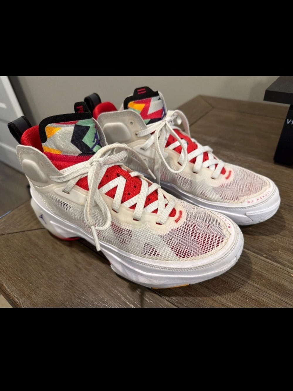 JORDAN XXXVII 37 RED HARE BASKETBALL SHOES